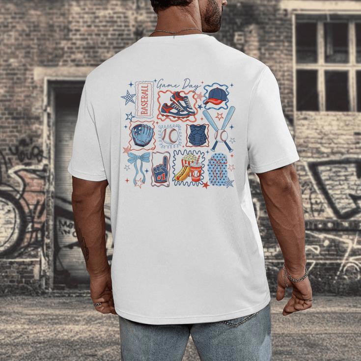 Game Day Baseball Lover Coquette Bow Girl Women Kid Mom Mama Men's Back Print T-Shirt Game Day Baseball Lover Coquette Bow Girl Women Kid Mom Mama Men's Back Print T-Shirt