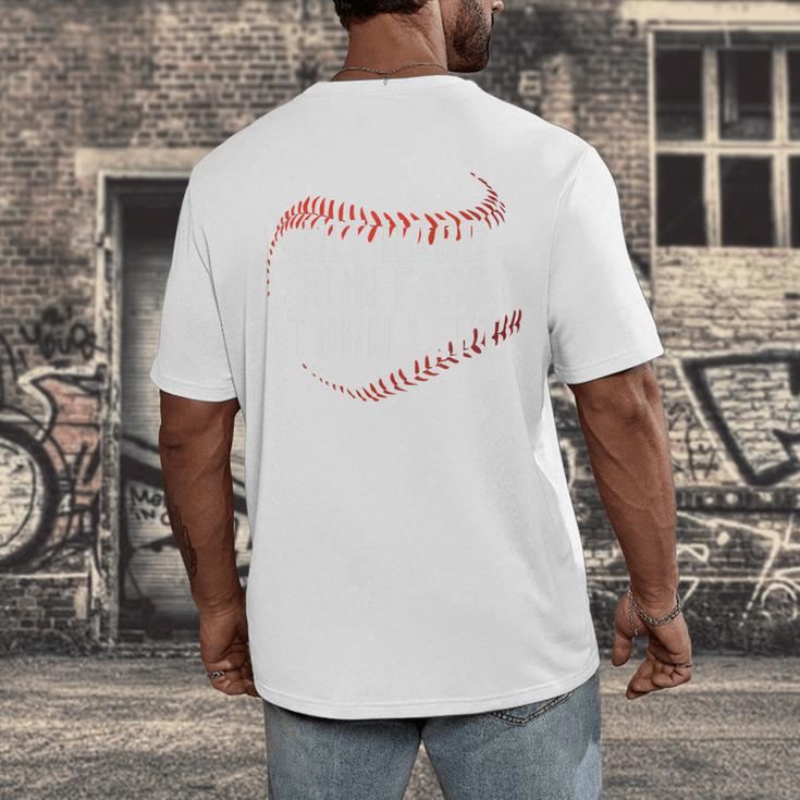 Hit Hard Run Fast Turn Left Baseball Player & Fan Premium Tri-Blend Men's Back Print T-Shirt Hit Hard Run Fast Turn Left Baseball Player & Fan Premium Tri-Blend Men's Back Print T-Shirt