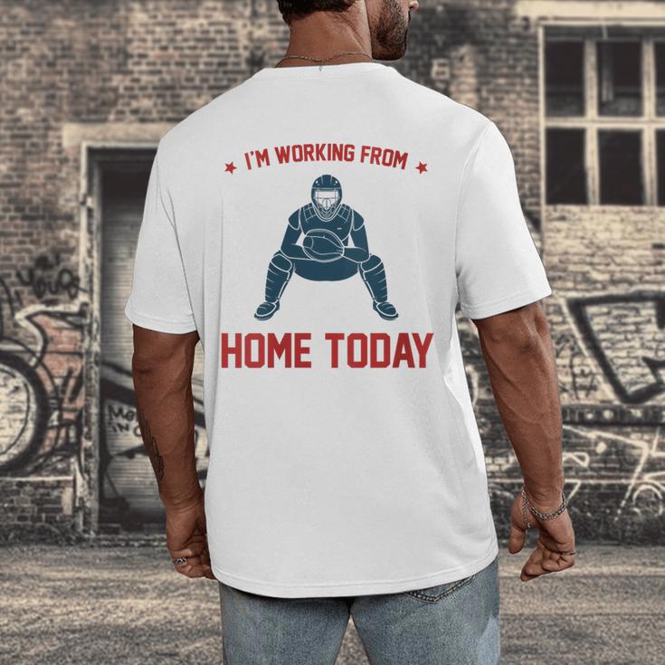 I'm Working From Home Today Baseball Lover Men Women Men's Back Print T-Shirt