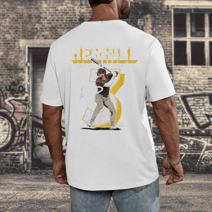 Jackson Merrill San Diego MLB Baseball Player MLBJME201M Men's Back Print T-Shirt Jackson Merrill San Diego MLB Baseball Player MLBJME201M Men's Back Print T-Shirt