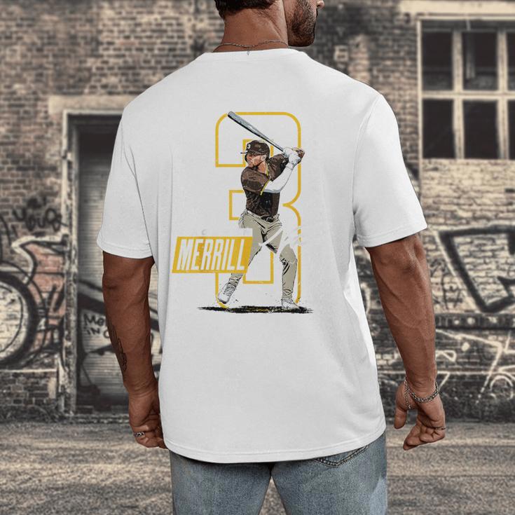 Jackson Merrill San Diego MLB Baseball Player MLBJME202M Men's Back Print T-Shirt Jackson Merrill San Diego MLB Baseball Player MLBJME202M Men's Back Print T-Shirt
