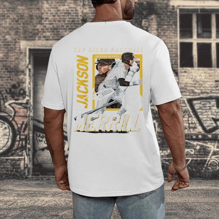 Jackson Merrill San Diego MLB Baseball Player MLBJME203M Men's Back Print T-Shirt Jackson Merrill San Diego MLB Baseball Player MLBJME203M Men's Back Print T-Shirt