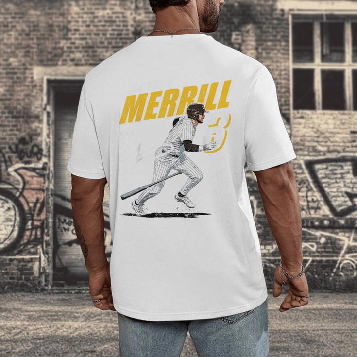 Jackson Merrill San Diego MLB Baseball Player MLBJME204M Men's Back Print T-Shirt
