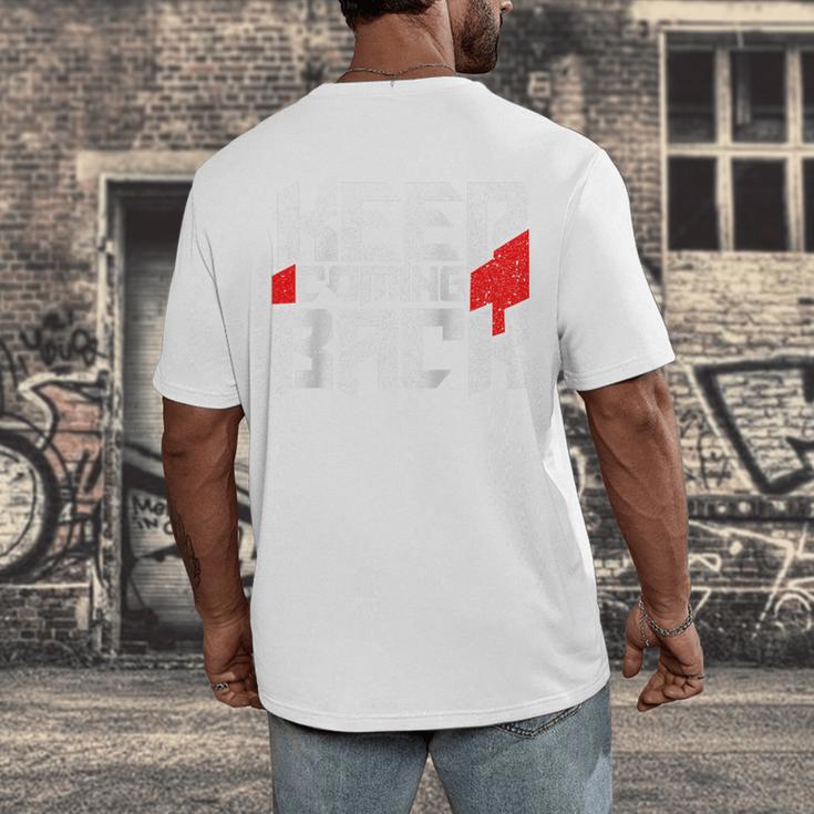 Keep Coming Back Celebrate Recovery Rehab NA AA Raglan Baseball Tee Men's Back Print T-Shirt Keep Coming Back Celebrate Recovery Rehab NA AA Raglan Baseball Tee Men's Back Print T-Shirt
