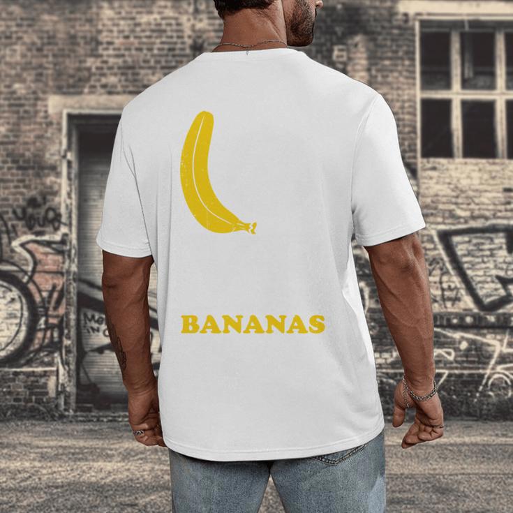 Love Bananas Banana Baseball Men's Back Print T-Shirt Love Bananas Banana Baseball Men's Back Print T-Shirt