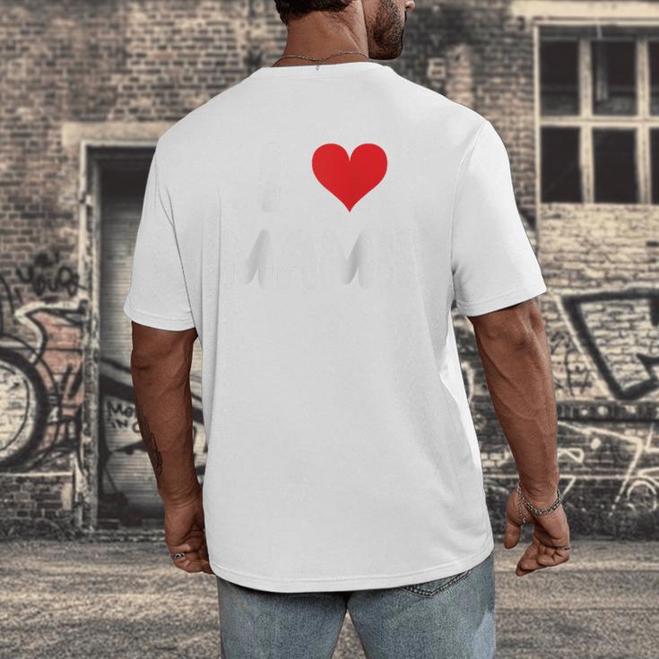 I Love Mamie Heart Grandma Grandmother Grandparent Raglan Baseball Tee Men's Back Print T-Shirt I Love Mamie Heart Grandma Grandmother Grandparent Raglan Baseball Tee Men's Back Print T-Shirt