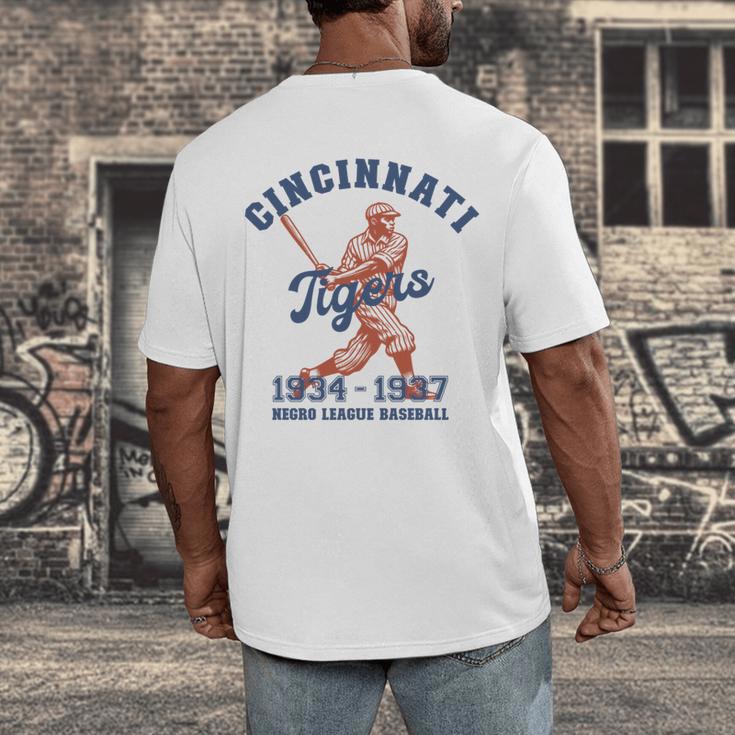 Negro League Baseball History Month Cincinnati Ohio Men's Back Print T-Shirt Negro League Baseball History Month Cincinnati Ohio Men's Back Print T-Shirt