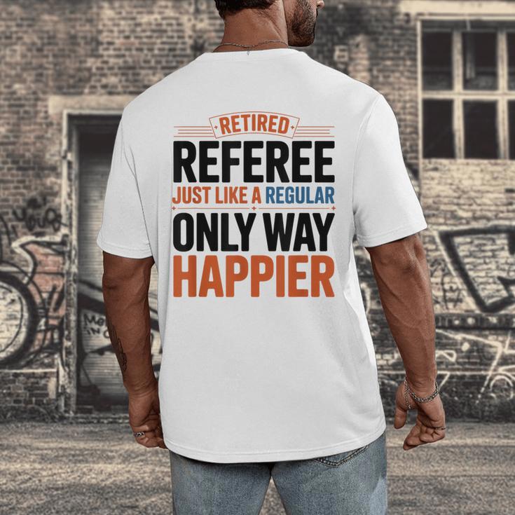Retired Basketball Referee For Baseball Refs Men's Back Print T-Shirt Retired Basketball Referee For Baseball Refs Men's Back Print T-Shirt