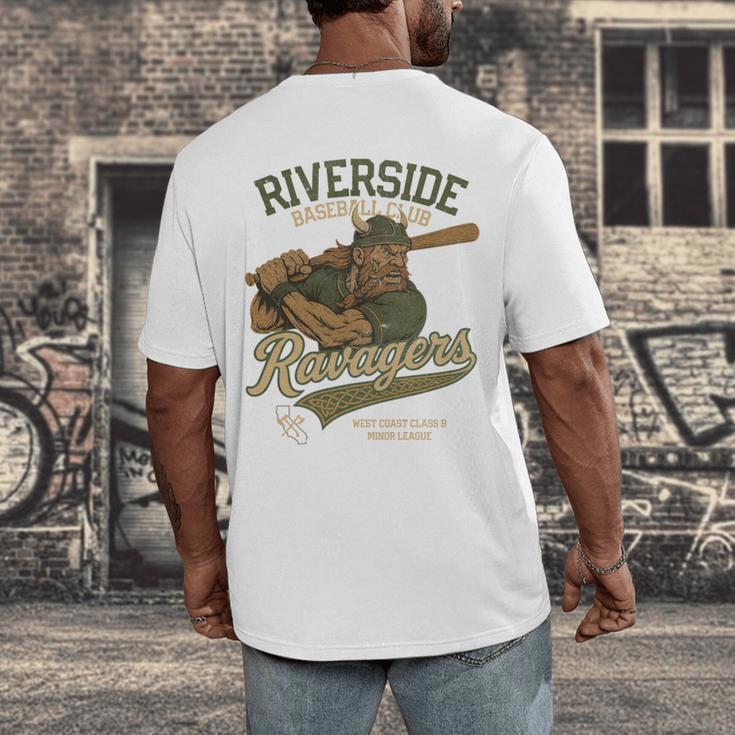 Riverside Ravagers Retro Minor League Baseball Men's Back Print T-Shirt Riverside Ravagers Retro Minor League Baseball Men's Back Print T-Shirt