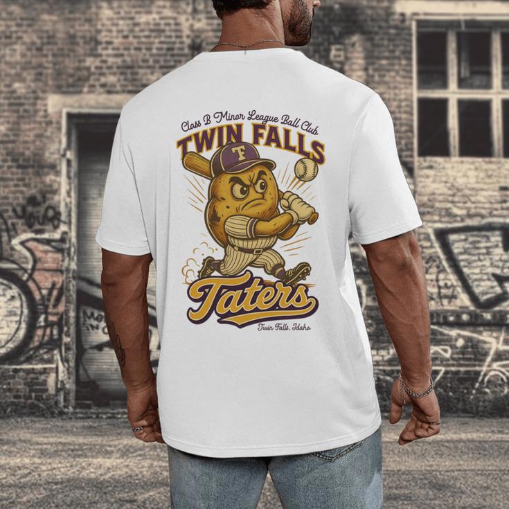 Twin Falls Taters Minor League Baseball Team Men's Back Print T-Shirt Twin Falls Taters Minor League Baseball Team Men's Back Print T-Shirt