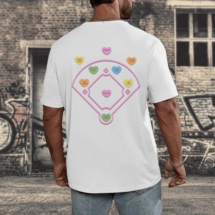Valentine Heart Love Cute Baseball Softball Lover Sayings Men's Back Print T-Shirt Valentine Heart Love Cute Baseball Softball Lover Sayings Men's Back Print T-Shirt