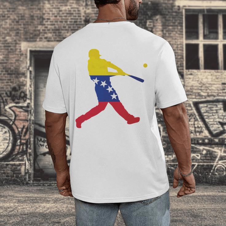 Venezuela Baseball Men's Back Print T-Shirt Venezuela Baseball Men's Back Print T-Shirt
