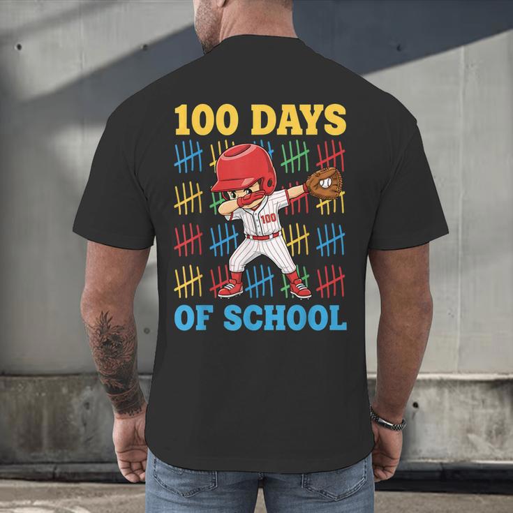 100 Days Of School Baseball Bat 100th Day Of School Boys Men's Back Print T-Shirt 100 Days Of School Baseball Bat 100th Day Of School Boys Men's Back Print T-Shirt