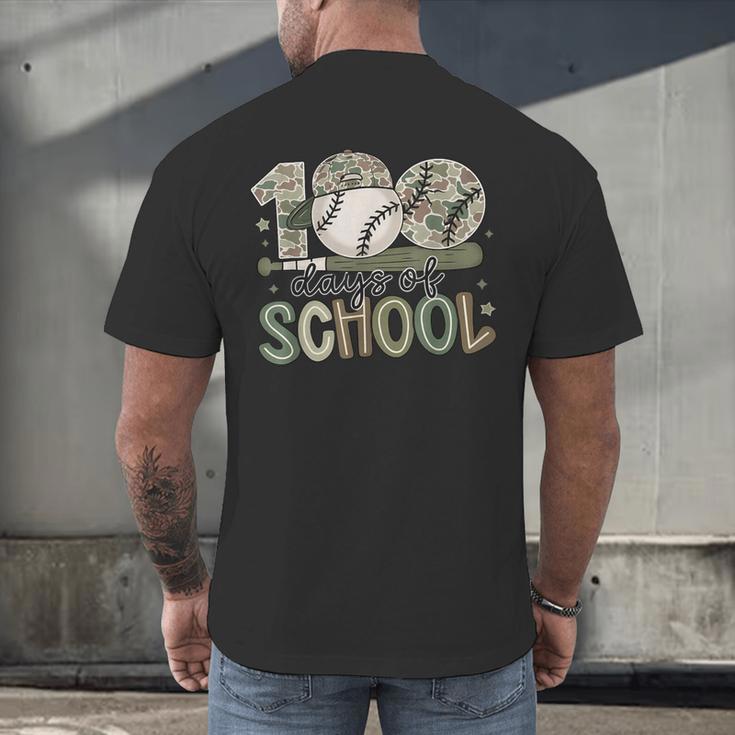 100 Days Of School Baseball Camo Celebration Men's Back Print T-Shirt 100 Days Of School Baseball Camo Celebration Men's Back Print T-Shirt
