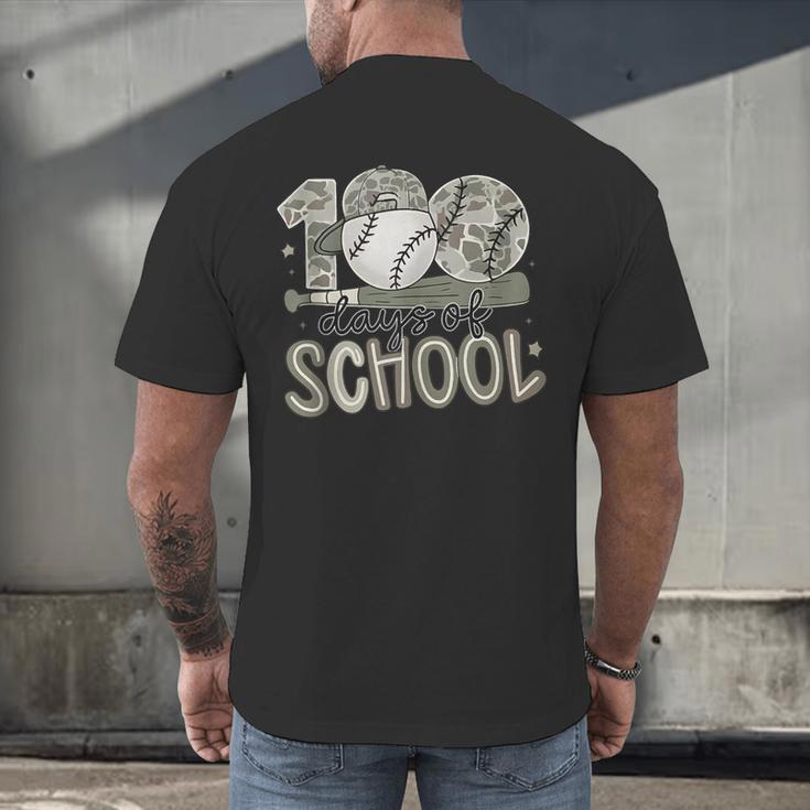 100 Days Of School Baseball Cap Boy School Teacher Men's Back Print T-Shirt 100 Days Of School Baseball Cap Boy School Teacher Men's Back Print T-Shirt