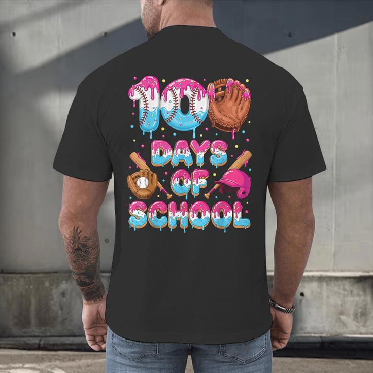 100 Days Of School Baseball Donut Dripping Teacher Boys Kids Men's Back Print T-Shirt 100 Days Of School Baseball Donut Dripping Teacher Boys Kids Men's Back Print T-Shirt