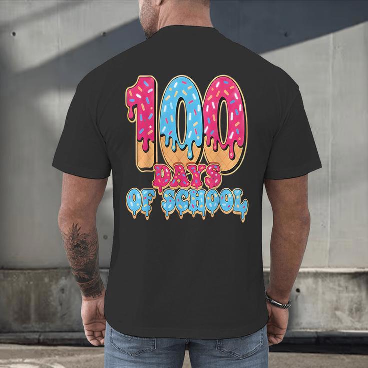 100 Days Of School Baseball Drip 100th Day Of School Men's Back Print T-Shirt 100 Days Of School Baseball Drip 100th Day Of School Men's Back Print T-Shirt