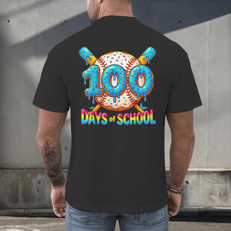 100 Days Of School Baseball Drip Boys 100th Day Of School Men's Back Print T-Shirt 100 Days Of School Baseball Drip Boys 100th Day Of School Men's Back Print T-Shirt