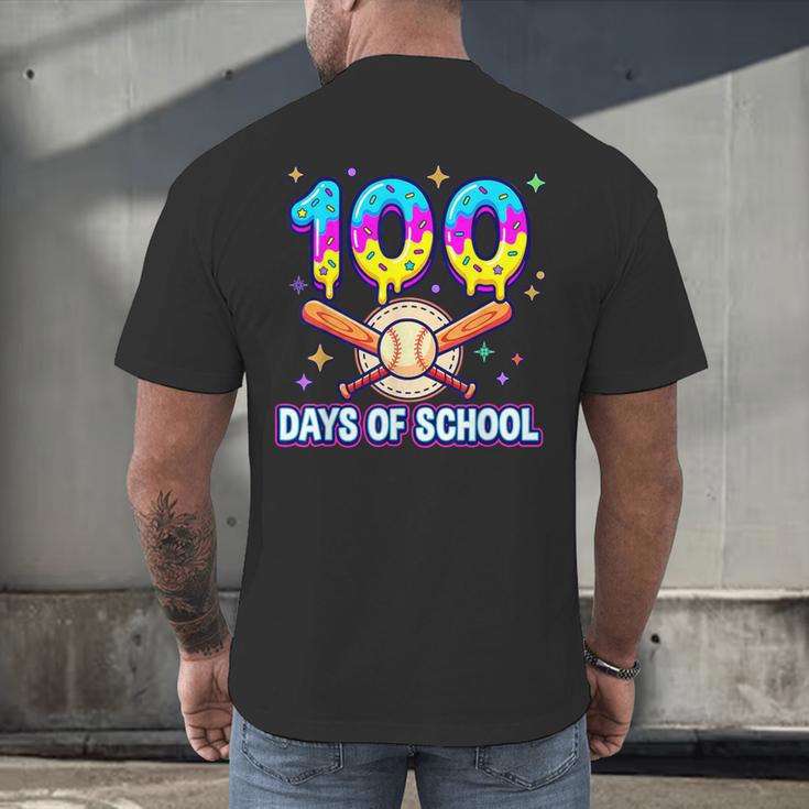 100 Days Of School Baseball Ice Cream Drip Kids Boys Teacher Men's Back Print T-Shirt 100 Days Of School Baseball Ice Cream Drip Kids Boys Teacher Men's Back Print T-Shirt