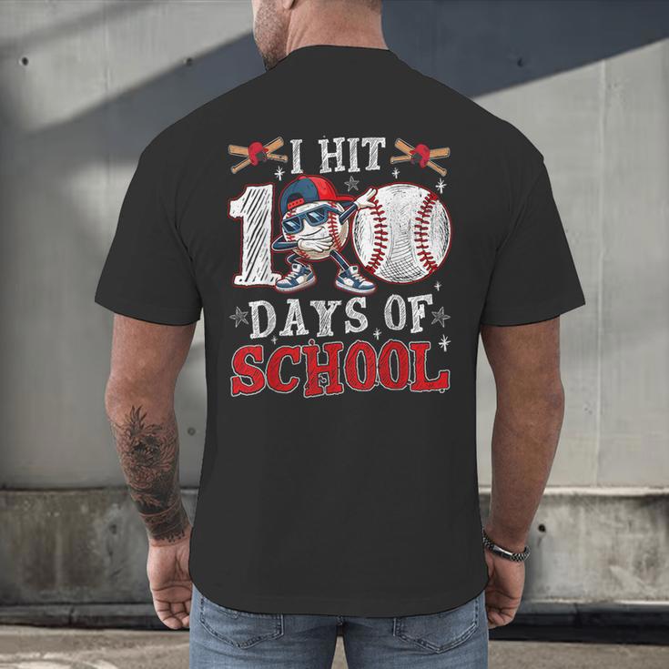 100 Days Of School Dabbing Baseball Hit Student Kids Boys Men's Back Print T-Shirt 100 Days Of School Dabbing Baseball Hit Student Kids Boys Men's Back Print T-Shirt