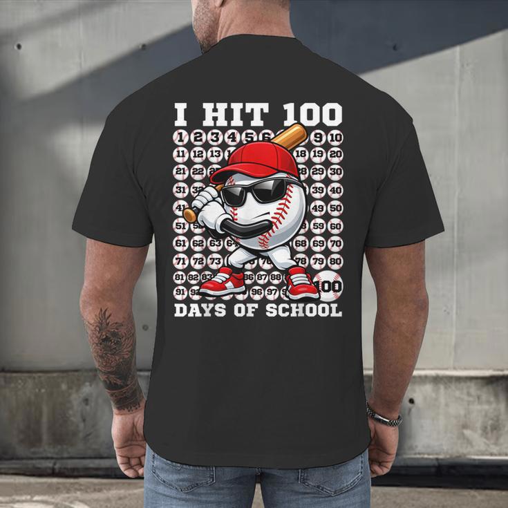 100 Days Of School Retro Baseball Sport For Boys Teachers Men's Back Print T-Shirt 100 Days Of School Retro Baseball Sport For Boys Teachers Men's Back Print T-Shirt