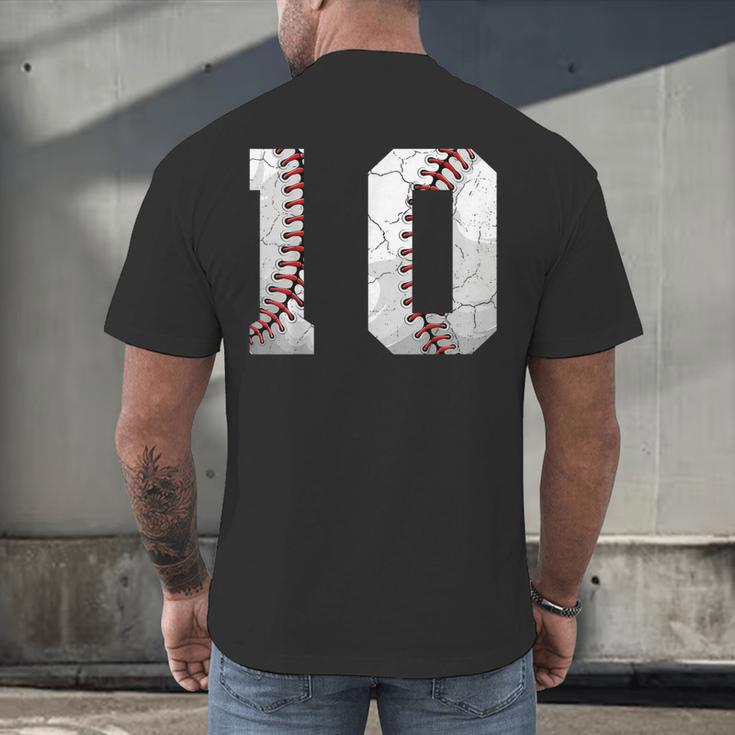 2016 10th Birthday Baseball Boys Kids Ten 10 Tenth Men's Back Print T-Shirt 2016 10th Birthday Baseball Boys Kids Ten 10 Tenth Men's Back Print T-Shirt