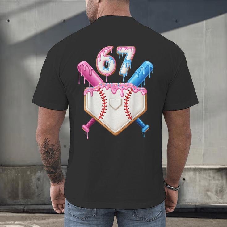 6 7 Baseball Dripping Six Seven Gen Alpha Slang Men's Back Print T-Shirt 6 7 Baseball Dripping Six Seven Gen Alpha Slang Men's Back Print T-Shirt