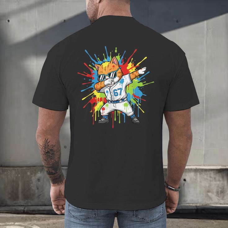 67 Baseball Dabbing Cat 6 7 Dripping Ice Cream Meme Men's Back Print T-Shirt 67 Baseball Dabbing Cat 6 7 Dripping Ice Cream Meme Men's Back Print T-Shirt