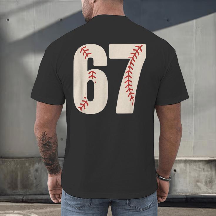 67 Baseball Six Seven 6 7 Meme 67 Men's Back Print T-Shirt 67 Baseball Six Seven 6 7 Meme 67 Men's Back Print T-Shirt