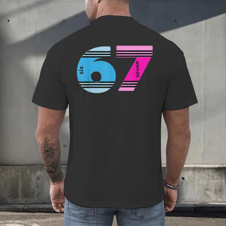 67 Crayon Cool Baseball Crayon 6 7 67 Men's Back Print T-Shirt