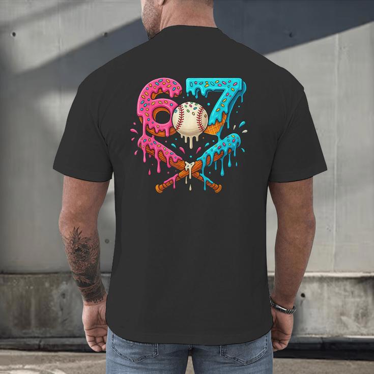 67 Ice Cream Drip Baseball Meme – Six Seven Gen Alpha Men's Back Print T-Shirt 67 Ice Cream Drip Baseball Meme – Six Seven Gen Alpha Men's Back Print T-Shirt