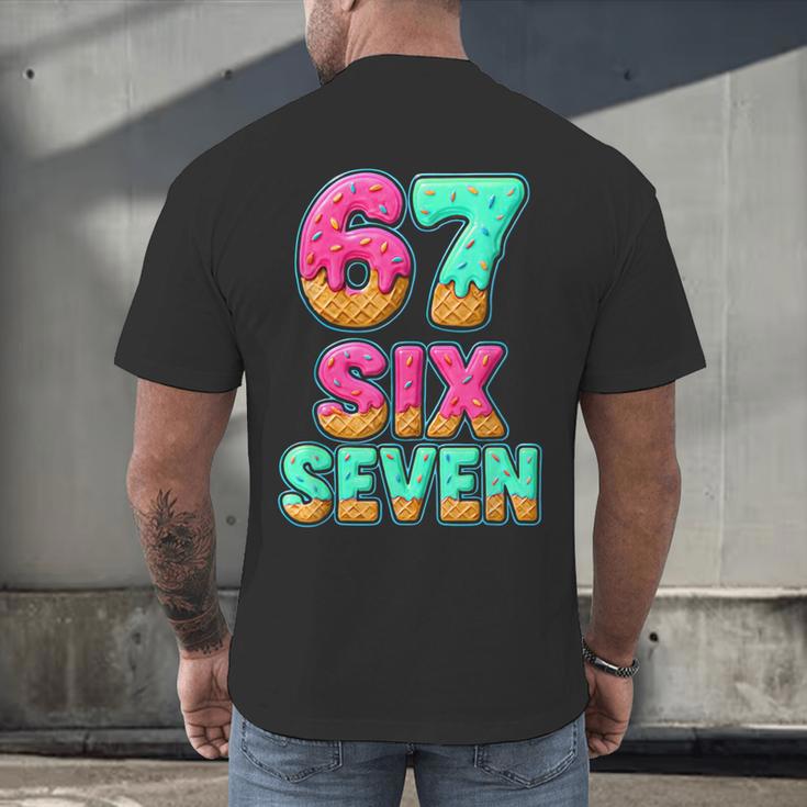 67 Ice Cream Drip Baseball Six Seven 6-7 Meme Teen Boy Men's Back Print T-Shirt