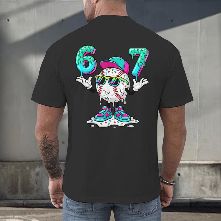 67 Meme Six Seven 6 7 Meme Baseball Drip Men's Back Print T-Shirt