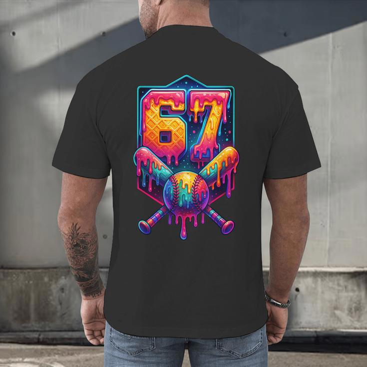 67 Meme Trendy Baseball Number 67 Player Six Seven Men's Back Print T-Shirt 67 Meme Trendy Baseball Number 67 Player Six Seven Men's Back Print T-Shirt