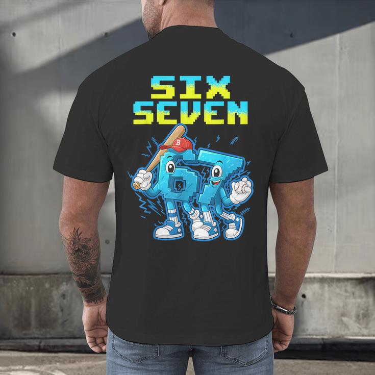 67 Six Seven 6-7 Italian Brainrot Kids Baseball Meme Men's Back Print T-Shirt 67 Six Seven 6-7 Italian Brainrot Kids Baseball Meme Men's Back Print T-Shirt
