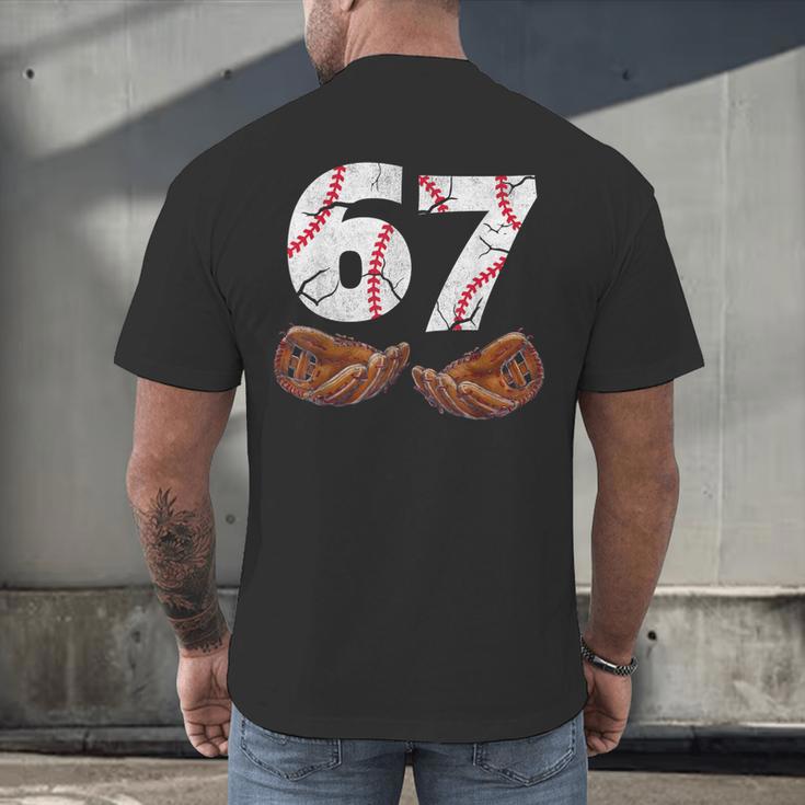 67 Trend Baseball Six Seven Number For Boys Men Men's Back Print T-Shirt 67 Trend Baseball Six Seven Number For Boys Men Men's Back Print T-Shirt