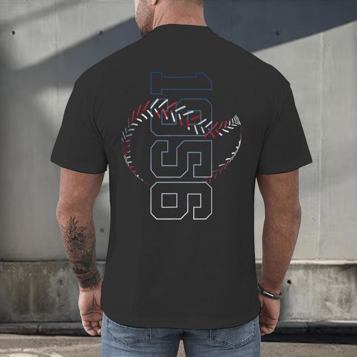 70 Years 1956 Baseball 70TH Birthday Men's Back Print T-Shirt