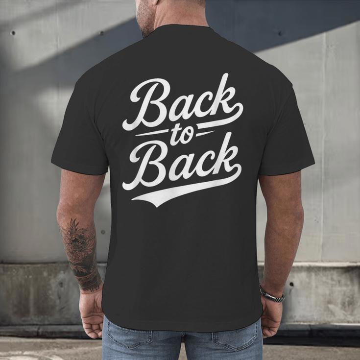 Back To Back For Boys Girls Men Women Baseball Men's Back Print T-Shirt Back To Back For Boys Girls Men Women Baseball Men's Back Print T-Shirt