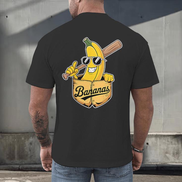 Banana Baseball Fruit Men's Back Print T-Shirt Banana Baseball Fruit Men's Back Print T-Shirt