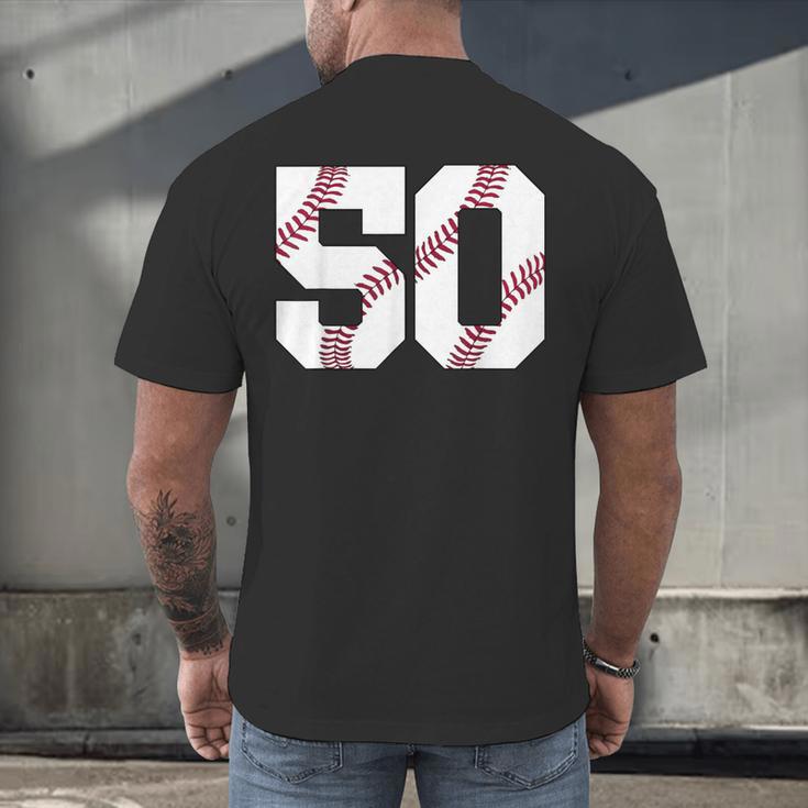 Baseball 1976 50th Birthday Vintage 50 Years Old Retro Men's Back Print T-Shirt Baseball 1976 50th Birthday Vintage 50 Years Old Retro Men's Back Print T-Shirt