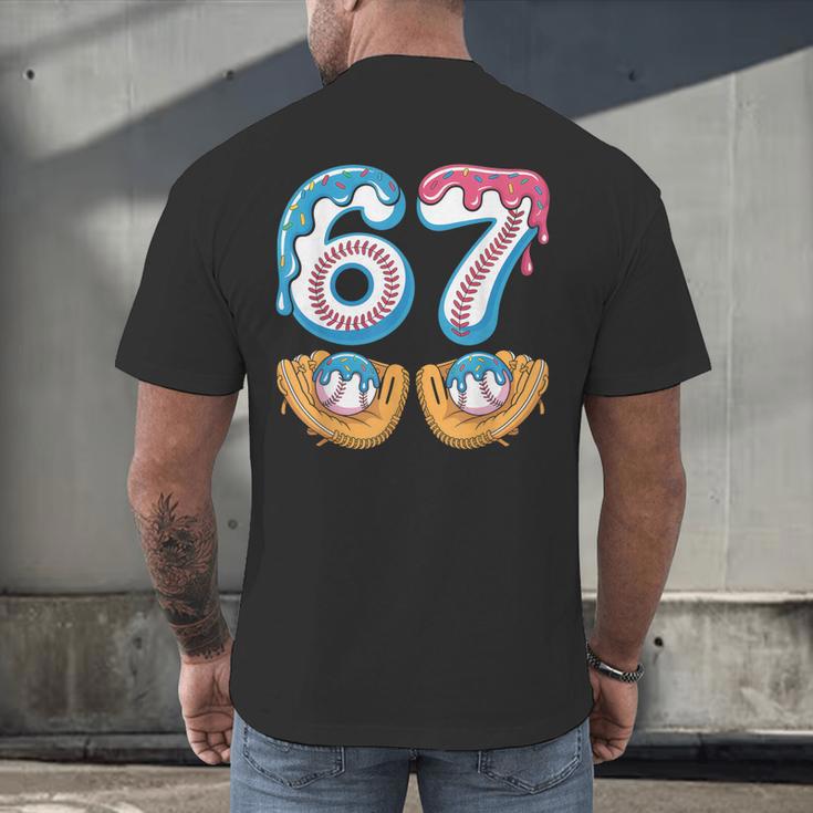 Baseball 67 Ice Cream Drip 67 Meme Player T-Shirt Men's Back Print T-Shirt Baseball 67 Ice Cream Drip 67 Meme Player T-Shirt Men's Back Print T-Shirt