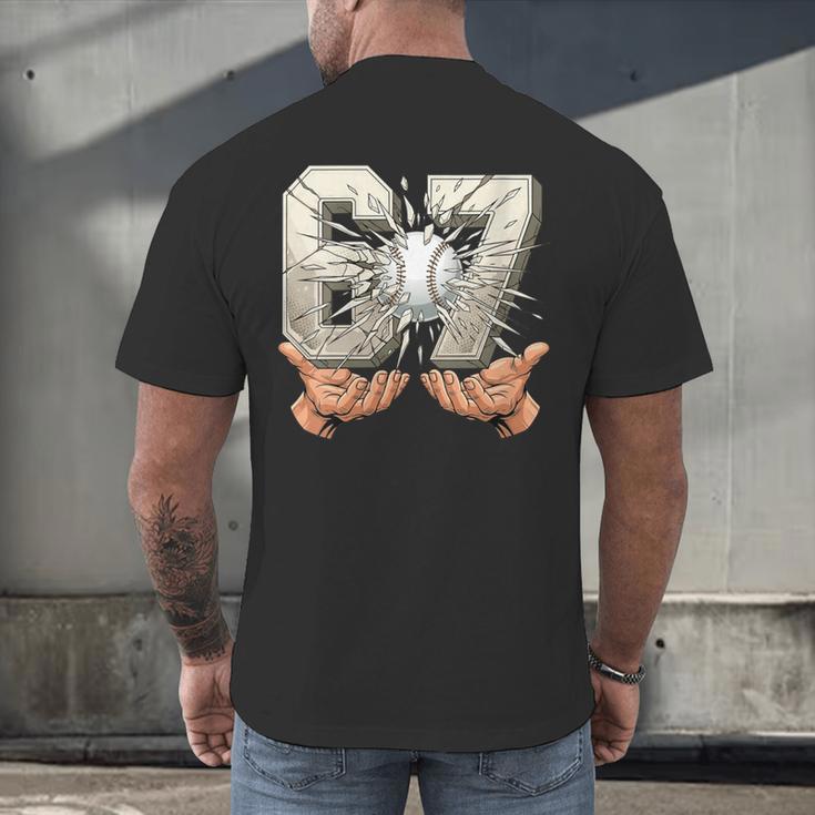 Baseball 67 Six Seven Gen Alpha Meme Men's Back Print T-Shirt
