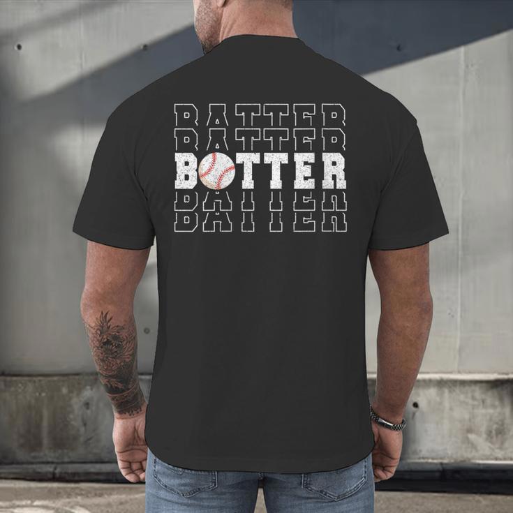 Baseball Batter Team Player Sport Lover Family Friends Fans Men's Back Print T-Shirt Baseball Batter Team Player Sport Lover Family Friends Fans Men's Back Print T-Shirt