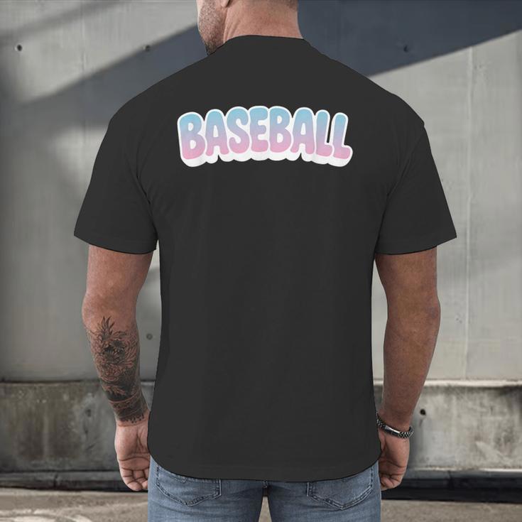 Baseball Bubble Letter Men's Back Print T-Shirt