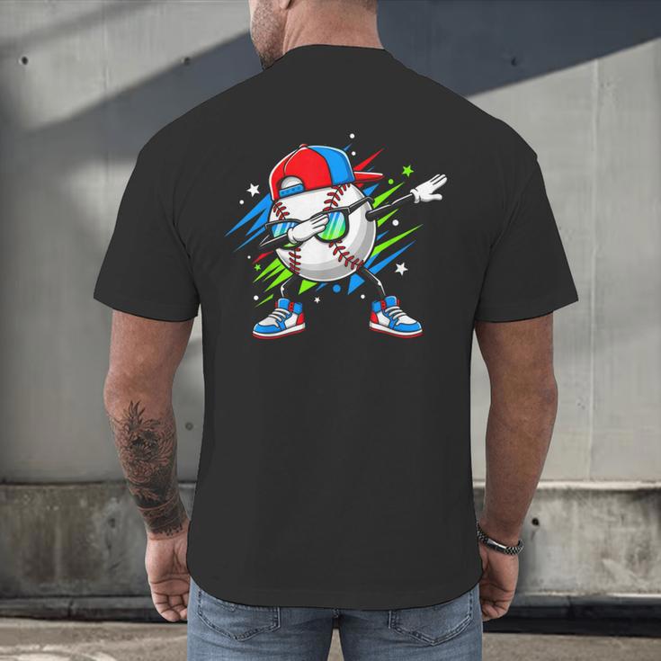 Baseball Dabbing Sports For Boys And Girls Game Day Men's Back Print T-Shirt