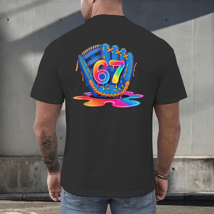 Baseball Drip Ice Cream 67 Lifestyle 101 Men's Back Print T-Shirt Baseball Drip Ice Cream 67 Lifestyle 101 Men's Back Print T-Shirt