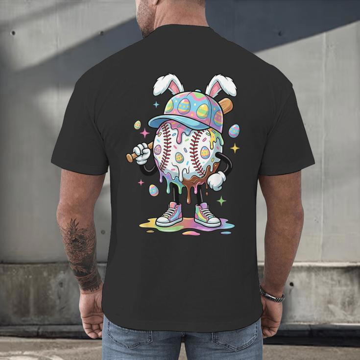 Baseball Drip Ice Cream Apparel Youth Boy Easter Day Men's Back Print T-Shirt