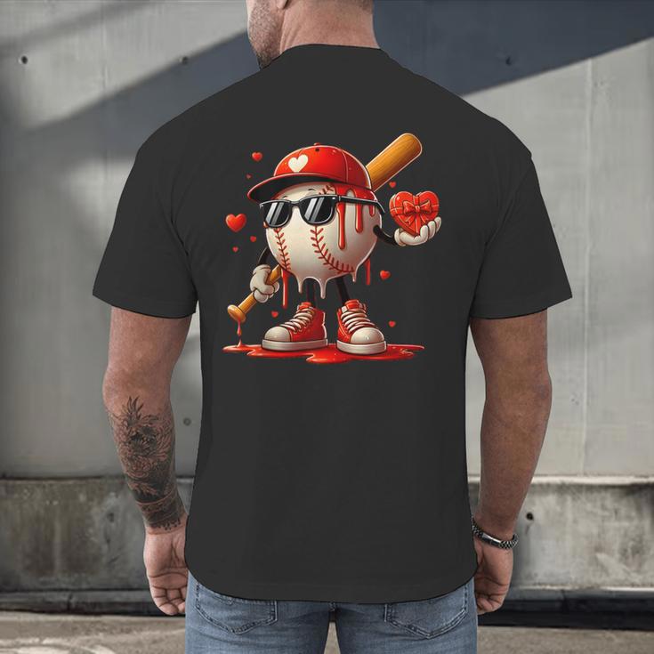Baseball Drip Ice Cream Apparel Youth Boy Valentine Men's Back Print T-Shirt Baseball Drip Ice Cream Apparel Youth Boy Valentine Men's Back Print T-Shirt