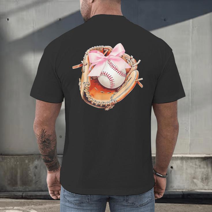 Baseball Drip Ice Cream Coquette Pink Bow Baseball Player Men's Back Print T-Shirt Baseball Drip Ice Cream Coquette Pink Bow Baseball Player Men's Back Print T-Shirt