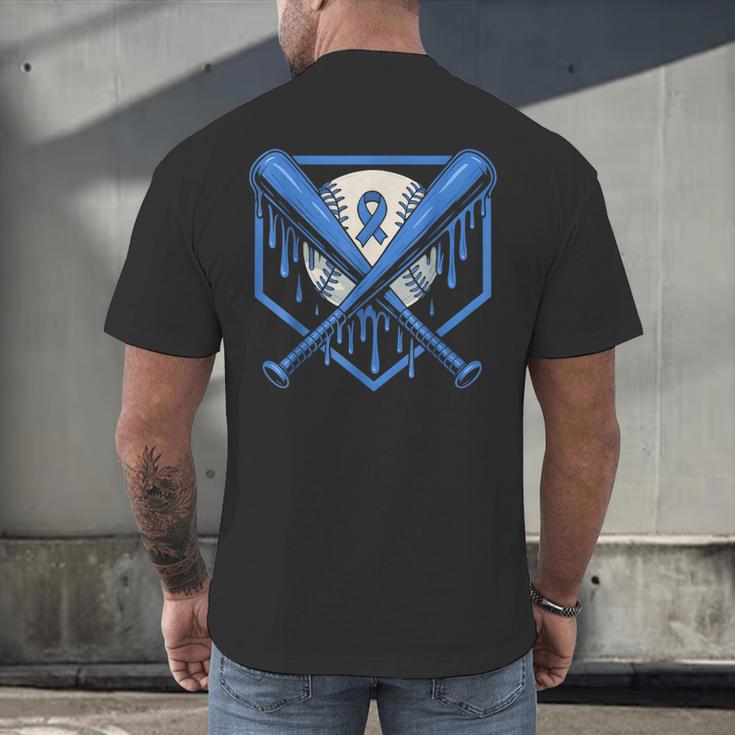 Baseball Drip Ice Cream Diabetes Awareness Ribbon Boys Girls Men's Back Print T-Shirt Baseball Drip Ice Cream Diabetes Awareness Ribbon Boys Girls Men's Back Print T-Shirt